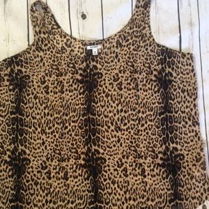 Old Navy leopard print sheer tank top tunic 4X